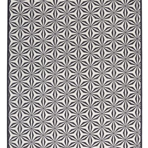 alfombra de diseño geometrik de kp color negro