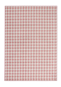 alfombras de diseño geometrik kp pata de gallo color rosa