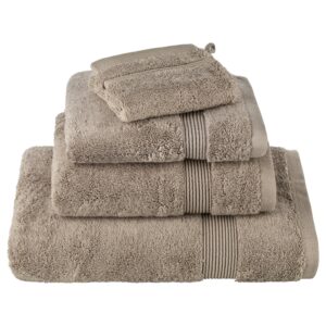 Juego toallas tostado Supima Blank Home en Fernández Textil. Combinación extrasuave extraabsorbente 100% algodón alto gramaje.