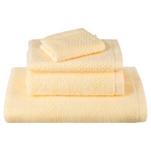 Juego de toallas Bambú de Blank Home en Fernández Textil. Combinación extrasuave bambú y algodón en color piña.