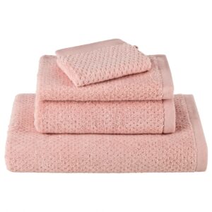 Juego de toallas Bambú de Blank Home en Fernández Textil. Combinación extrasuave bambú y algodón en color rosa.
