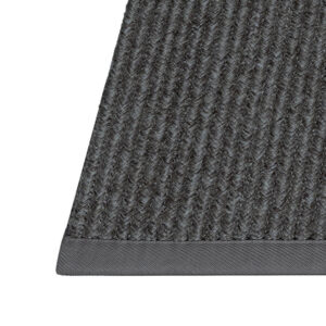 Remate alfombra exterior Rols Chill Out a medida. Remate rústico en una dirección. Resistente artesanal, negro