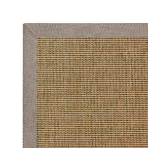 Esquina de alfombra exterior con remate a medida resistente Rols Nature 4506. Antimanchas, resistente al agua, sol. caoba