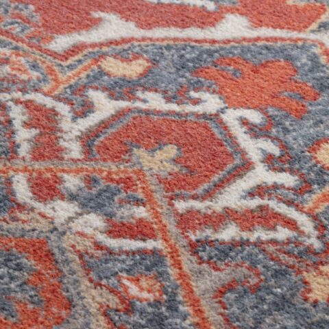 Detalle alfombra osta legend estilo clásico color rojo