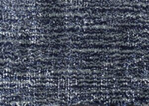 Alfombra a medida KP online, modelo Recikla, aspecto desgastado fibras recicladas. Fernández Textil. azul marino
