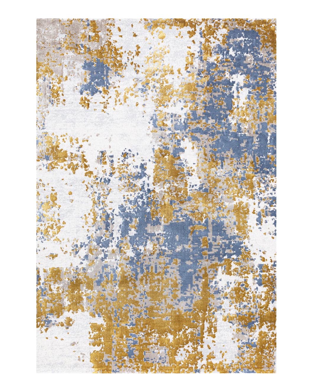 alfombra osta joy moderna mostaza azul panoramica