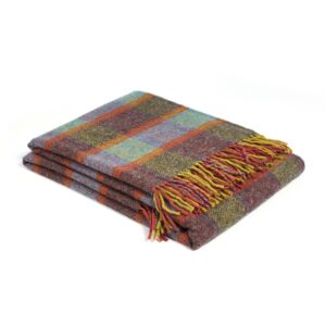 Manta Ezcaray diseño cuadro escocés 100% lana shetland. Comprar online fernández textil, rematado en flecos, varios colores
