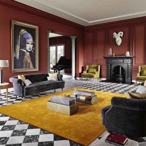 colocar alfombras en el salón